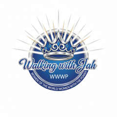 WWWP Walking with Jah inspirational t-shirt design in royal blue and silver